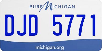 MI license plate DJD5771