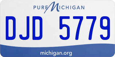 MI license plate DJD5779