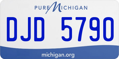 MI license plate DJD5790
