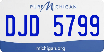 MI license plate DJD5799
