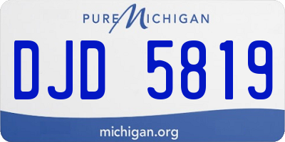 MI license plate DJD5819