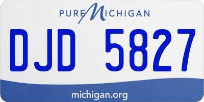 MI license plate DJD5827