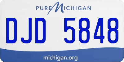 MI license plate DJD5848