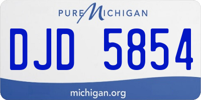 MI license plate DJD5854