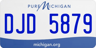 MI license plate DJD5879