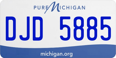 MI license plate DJD5885