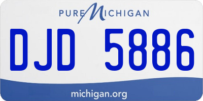 MI license plate DJD5886