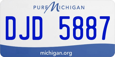 MI license plate DJD5887