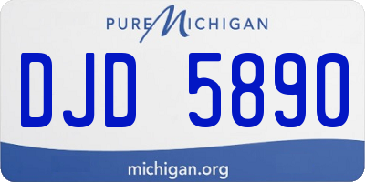 MI license plate DJD5890