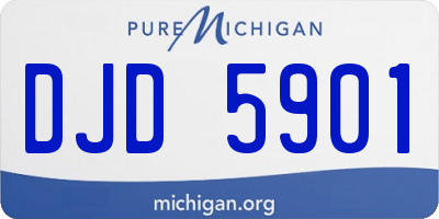 MI license plate DJD5901