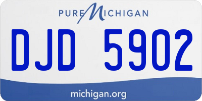 MI license plate DJD5902
