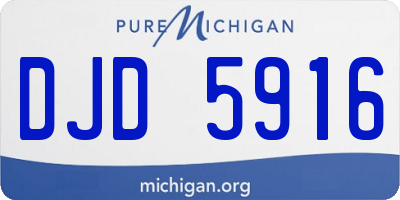 MI license plate DJD5916