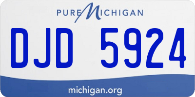 MI license plate DJD5924