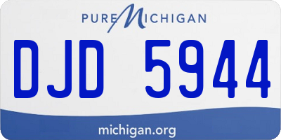 MI license plate DJD5944