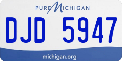 MI license plate DJD5947