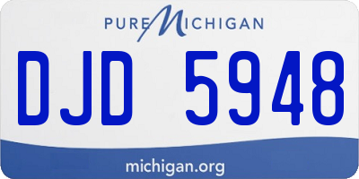 MI license plate DJD5948