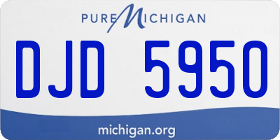 MI license plate DJD5950