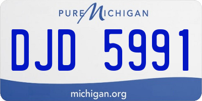 MI license plate DJD5991