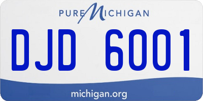 MI license plate DJD6001