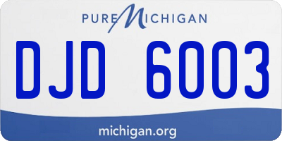 MI license plate DJD6003