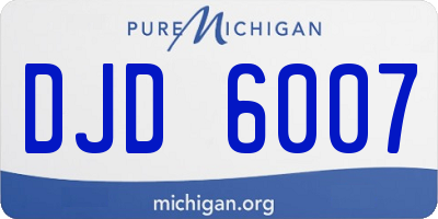 MI license plate DJD6007