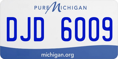 MI license plate DJD6009