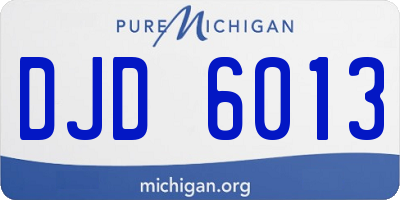 MI license plate DJD6013