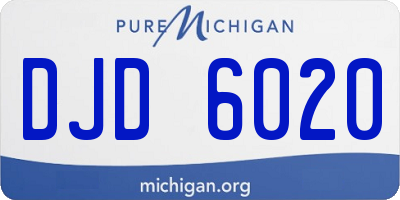 MI license plate DJD6020
