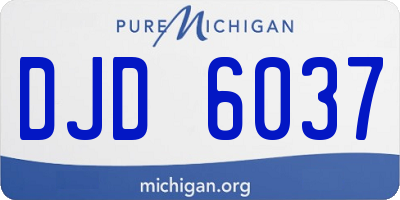 MI license plate DJD6037