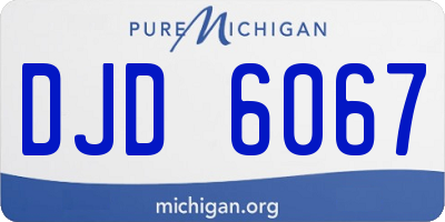 MI license plate DJD6067