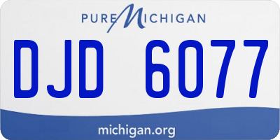 MI license plate DJD6077