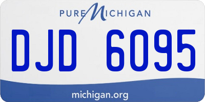 MI license plate DJD6095