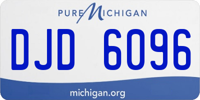 MI license plate DJD6096