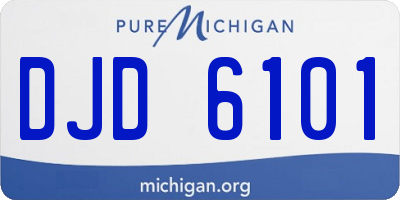MI license plate DJD6101