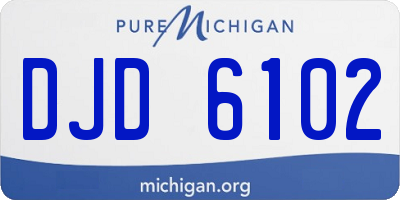 MI license plate DJD6102