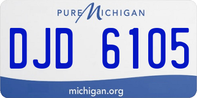 MI license plate DJD6105