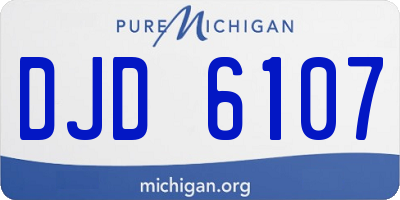 MI license plate DJD6107