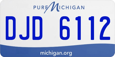 MI license plate DJD6112