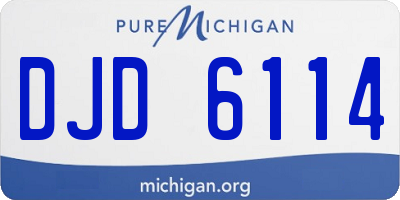 MI license plate DJD6114