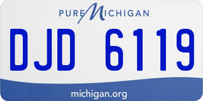 MI license plate DJD6119