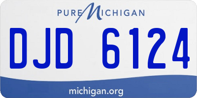 MI license plate DJD6124