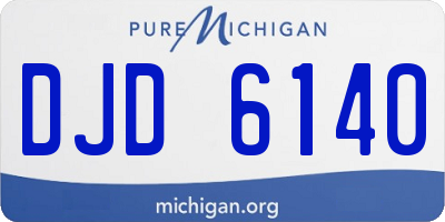 MI license plate DJD6140
