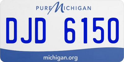 MI license plate DJD6150