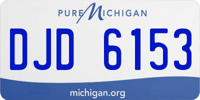 MI license plate DJD6153