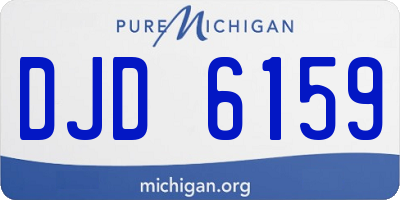 MI license plate DJD6159