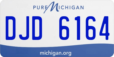 MI license plate DJD6164
