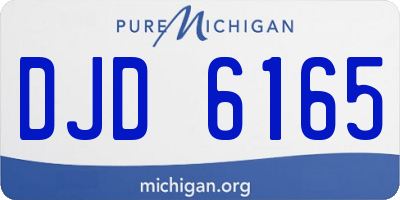 MI license plate DJD6165