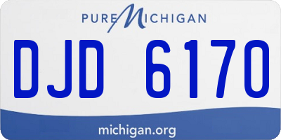 MI license plate DJD6170