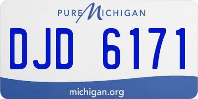 MI license plate DJD6171