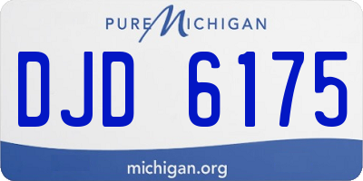 MI license plate DJD6175